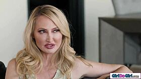 Busty asian milf eyes my panties, now i lick her wet muff