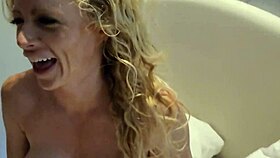 big tit blonde milf party slut sneaks off for wild threesome pounding and hot cumshots 💦🍆🔥