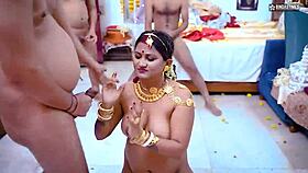 sudipa's wedding night gangbang with five husbands full fuck