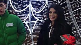 hunt4k showed her real christmas pounding while he watched 😏