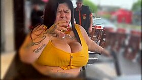 mary jhuana's boyfriend remote controls toy in public street