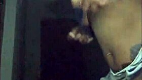 next door ebony milf flashes her huge saggy tits in shorts, pussy teasing preview