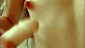 russian student in black stockings fingers tight anus and pussy