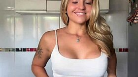 Blonde Amateur Shakes Big Ass Piercings Intensely