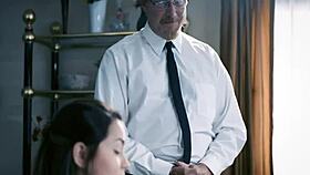 Hey check out this perverted bishop dick chibbles going wild on latina teen pussy