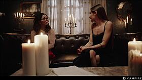 ever been seduced by a sexy blonde vampire femdom in gothic manor licking your slave pussy?