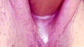 Naughtyhotkitten Drips Creamy Cum from Clit Dildo Play