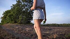 Out walking flashing juicy ass under short skirt 😈🍑👀