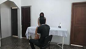 Perverted Doctor Sneaks Doggystyle Fuck with Sexy Latina Patient as Husband Waits Outside