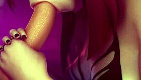 hu tao gets horny slurping cock till it explodes with cum 😘💦