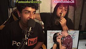 Alison Gonzalez reacts to top Argentinian porn then sucks huge cock