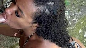 45-year-old brazilian milf gives outdoor public sex to young stud at waterfall first time!