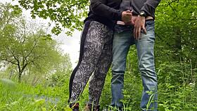 damn that bbw milf's wet cameltoe in leggings felt insane while i made her huge natural tits cum covered