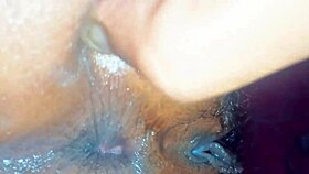 in this homemade video, indian woman endures rough anal creampie in doggystyle with big cock gaping close-up