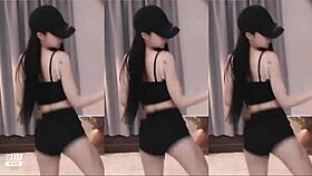 chinese girl dances slim toned body