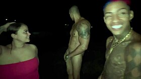 me and friends make latina slut fuck everyone at copacabana beach