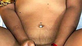 Slutty Housewife Wife Gives Husband Small Tits Cumshot Handjob Dick Rub Massage