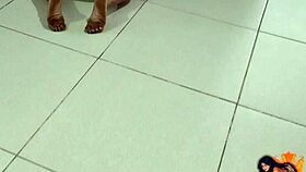 surprised your boss seeing me naked on all fours cleaning then creampie pounding?