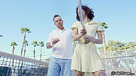 Hey tennis babe, wanna break for riding this monster cock hard?