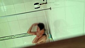 hidden cam catches cute latina nurse getting her pussy licked in bathroom