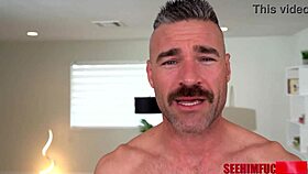 dilf charles dera, natalie brooks oils your hairy chest for ride