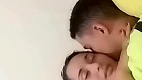 Intimate Bedroom Encounter Between Passionate Couple