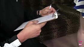 pretty chunky brunette with big tits deepthroats then takes missionary ramming