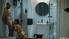 shower together yeah easier cleaning cum off face