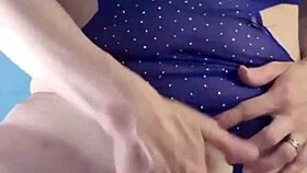 check out this milf's huge throbbing clit