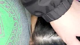 we sneak into the forest for secret pussy licking and orgasmic lesbian fuck