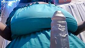 hey bbw, watch me tease this huge bbc with my big natural tits