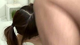 shaved japanese hikaru aoyama rides hard in uncensored threesome