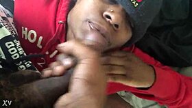 ebony babe trim sucking huge black cock deep and sloppy