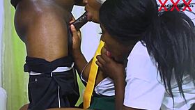 black students fuck hard in raw threesome group pounding