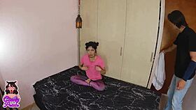 hey training outside with tall colombian guy teaching petite teen slut cardio via hardcore public fuck cum covered!