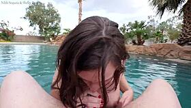 nikki sequoia and shelby paris enjoy pool time with their lifeguard