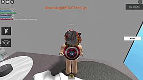 Spanish stud pounds fiery redhead in roblox condo fuckfest