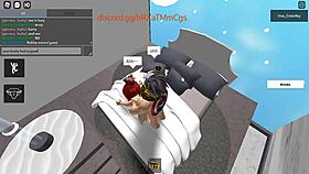 Spanish stud pounds fiery redhead in roblox condo fuckfest