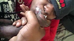 ebony babe trim sucking huge black cock deep and sloppy