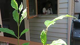 Nikki's juicy cheeks bounce wildly as she's taken from behind doggystyle