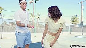 Hey tennis babe, wanna break for riding this monster cock hard?