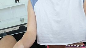 Petite blonde explores first anal amid intense masturbation session