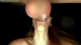 He rams big dick down her throat till she gags and swallows every drop 💦😈