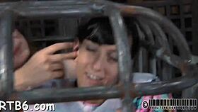 Pornstar takes BDSM spanking bent over for hardcore DOGGY PUSSY pound