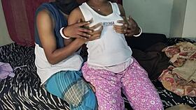 Married Bride Cheats Bent Over in Bedroom with Milk Seller Doggy