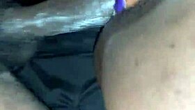 Chubby ebony stuffed with thick creampie load