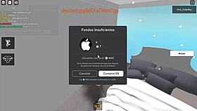 Spanish stud pounds fiery redhead in roblox condo fuckfest