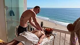 Public masseur pounds juicy pussy pov style