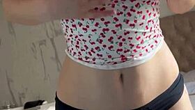 cute maiskii teases her shaved pussy with deep dildo thrusts