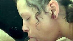 Streetwalker takes huge load in pussy while watched